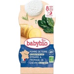 Babybio Био меню Babybio - Картоф, спанак и козе сирене, 8 м+, 2 х 200 g (3288131520247) - ozone