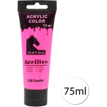 Matou 135643-10 Akrylová barva 1x75ml 336 fucsia růžová