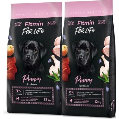 FITMIN dog For Life Puppy 2 x 12 kg