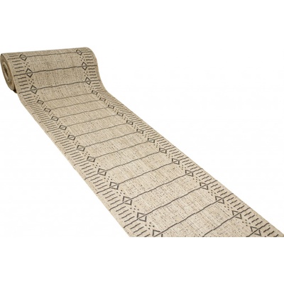 Makro Abra Terra Aztec Geometrický béžový grafitový metráž 67 cm