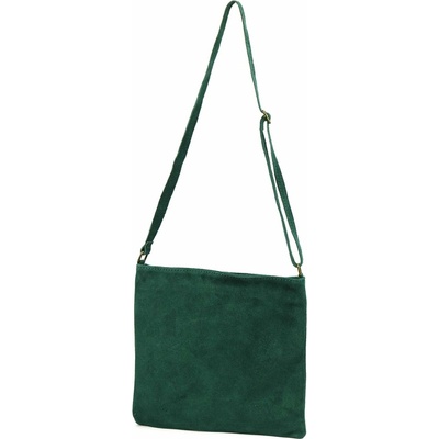 Luka dámska semišová crossbody kabelka zelená na rameno 26-095