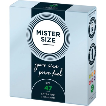 MISTER SIZE тънки презервативи - 47мм (3бр)