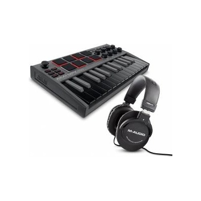 AKAI MPK Mini MK3 Schwartz und M-Audio HDH40