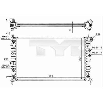 Chladič, chlazení motoru TYC 725-0004-R (7250004R)