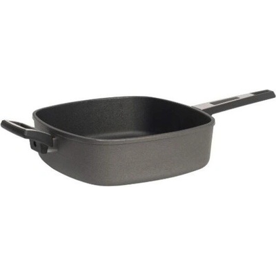 SKK Titanový čtvercový hrnec 28 x 28 cm Excelent s diamantovým povrchem – výška 8 cm, s rukojetí a bočním uchem