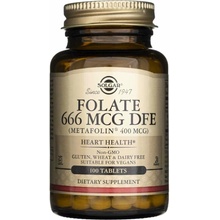 Solgar Folát 666 mcg DFE Metafolin 400 mcg 100 tabliet