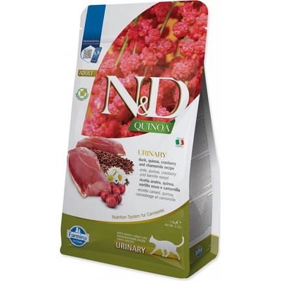 N&D cat Quinoa Urinary Duck Cranberry & Chamomile 1,5 kg