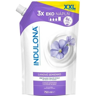 Indulona Tekuté mydlo náhradná náplň Ľanové semienko 750 ml