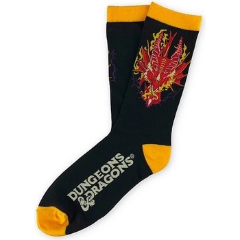 CyP Brands ponožky Dungeons and Dragons Red Dragon černá