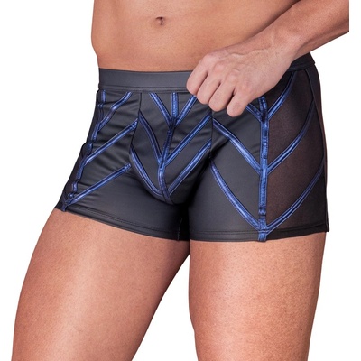 NEK Cool Matte Look Pants with Blue Metallic Stripes 2133555 Black L