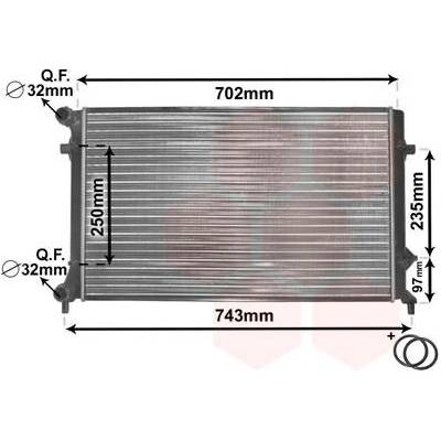 Chladič vody pro motor VAN WEZEL 58002204
