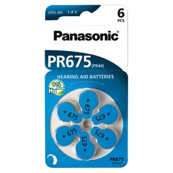 Panasonic baterie do naslouchadel 6ks PR675(PR44)