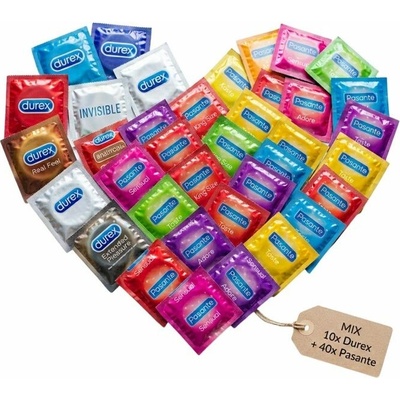 Durex + Pasante Mix 50 ks