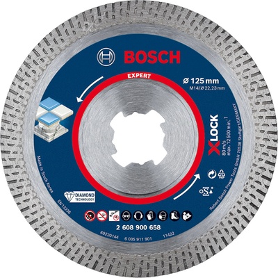 Bosch Diamantový rezací kotúč EXPERT HardCeramic X-LOCK, 125 x 22,23 x 1,4 x10 mm 2608900658