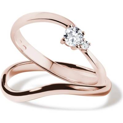 Klenota Moderní zásnubní set s diamanty v růžovém zlatě s0769014