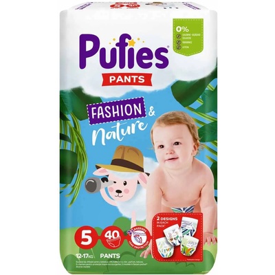 pufies Пелени гащи Pufies Pants Fashion & Nature 5, 40 броя (23152)
