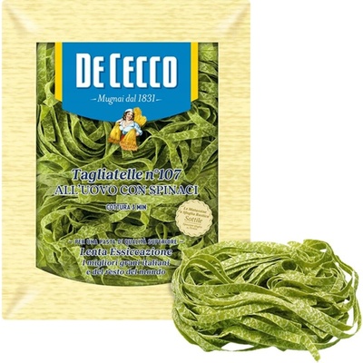 De Cecco Tagliatelle con Spinaci č. 107 se špenátem, zelené, 250 g
