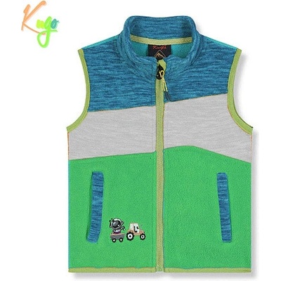 Kugo dětská flísová vesta FM9700 Světle modrá, šedá, zelená – Zboží Dáma Kugo dětská flísová vesta FM9700 Světle modrá, šedá, zelená – Zboží Dáma