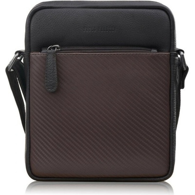 Paolo Peruzzi Tmavě hnědý pánský kožený crossbag Oscar