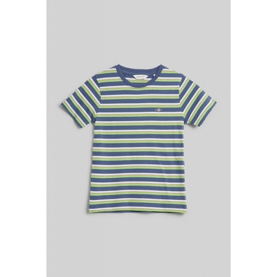 Gant Striped Shield T-shirt modrá