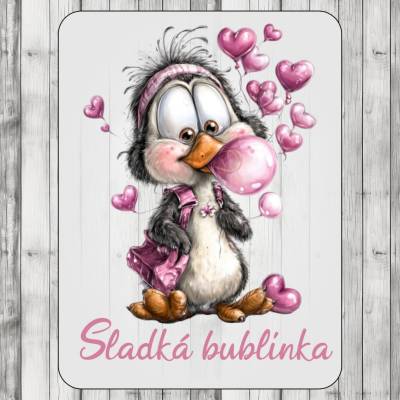 DTF nažehľovačka DTF transfer/nažehľovačka Tučniačik bublinka Rozmer: A5