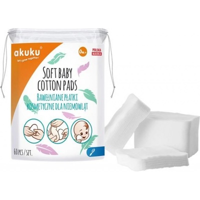 Akuku dětské jednorázové bavlněné tampony 9 x 11 cm 60 ks – Hledejceny.cz