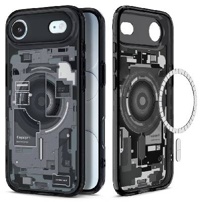 Удароустойчив кейс с MagSafe за iPhone Air от Spigen Ultra Hybrid - Zero One Black (8800283314526)