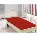Mendola Чаршаф с Ластик 90x200 см, Червено (277-CE90200-08)