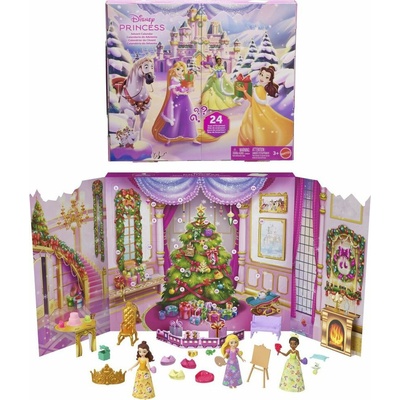 Mattel Disney Princess Adventní kalendář s malými panenkami 2025, JFG79