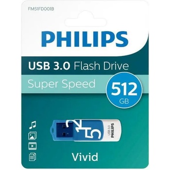 Image 1 of Philips Vivid Edition Spring Blue 512GB USB 3.0 (FM51FD001B/00)