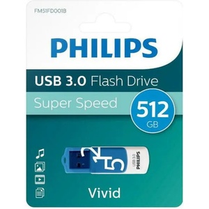 Philips Vivid Edition Spring Blue 512GB USB 3.0 (FM51FD001B/00) Флаш памет