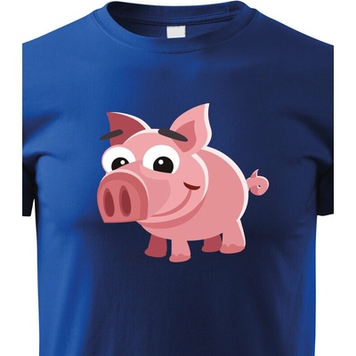 dětské triko Prasátko modrá
