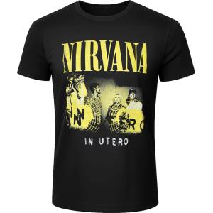 ROCK OFF мъжка тениска Nirvana - In Utero Band Photo - BL - Carbon - ROCK OFF - NIRVCBN94MB