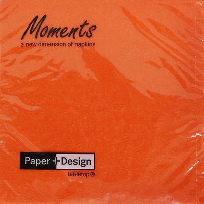 MOMENTS 24015 servítky UNI ORANGE 33X33CM