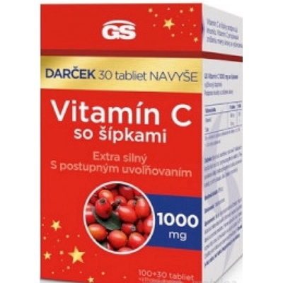 GS Vitamín C 1000 mg so šípkami darček 2023 100+30 tabliet