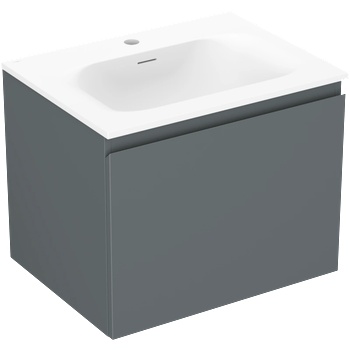 Mexen Orio шкаф за баня 60 см с мивка Vela, 1 чекмедже, мат графит/мат бяло (91A10-06047-1-BF66-W23M01)