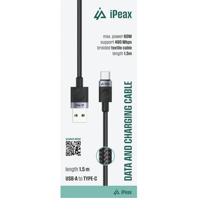 iPEAX 90010108 USB/USB-C 1,5m černý