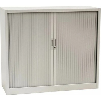Manutan Expert Kovová spisová skriňa s roletou, 2 police, 105 x 120 x 45,7 cm