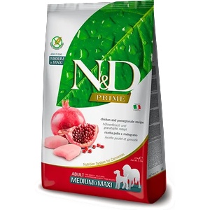N&D N&D Prime Dog Chicken & Pomegranate Adult Medium & Maxi - суха храна за възрастни кучета от средни и едри породи