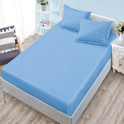 EmonaMall Едноцветен долен чаршаф с ластик и две калъфки (за матрак от 160x200 до 180x200) EmonaMall, 3 части - Модел S18235 (S18235-3333f5-5)