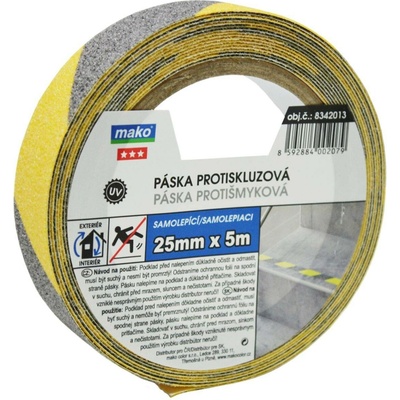 Mako Páska protiskluzová 25 mm / 5 m černožlutá 8342013
