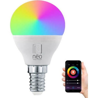 Immax NEO LITE SMART LED žárovka E14 6W RGB+CCT barevná a bílá, stmívatelná, Wi-Fi, P45, TUYA