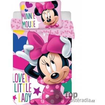 Jerry Fabrics povlečení Minnie růžové 100 x 135 cm 40 x 60 cm