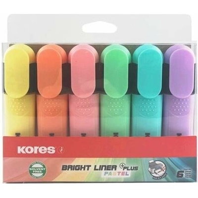 Kores Bright liner plus - pastel 6 farieb