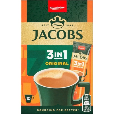 Douwe Egberts Разтворимо кафе Jacobs Original 3в1 10 x 12.6 г