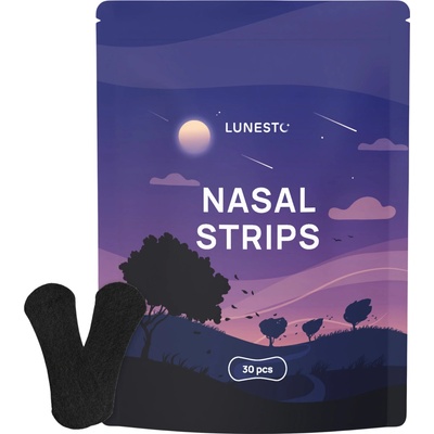 LUNESTO Nasal Strips - pásky na nos, čierna 30 ks