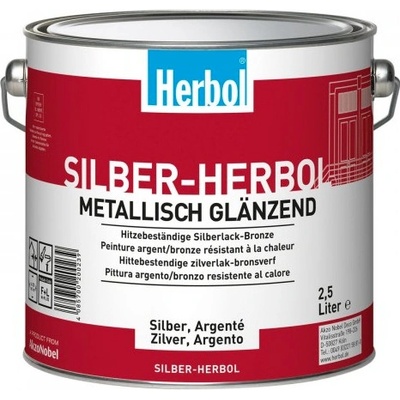 Herbol Silber stříbrná barva na kov 2,5l