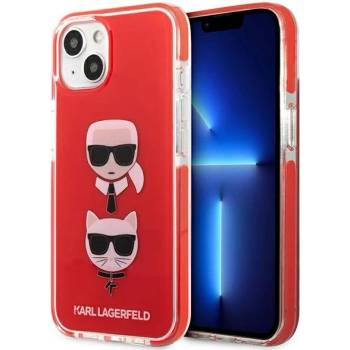 KARL LAGERFELD Кейс Karl Lagerfeld KLHCP13STPE2TR за iPhone 13 mini 5.4"", твърд, червен, Karl&Choupette Head (KF000968-0)