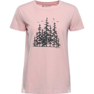 ALPINE PRO Дамска памучна тениска ALPINE PRO MOROLA potpourri вариант pd ALPINE PRO | Rozov | ЖЕНИ | XS