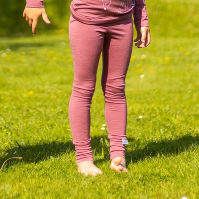 Tarua Dětské merino legíny pivoňková